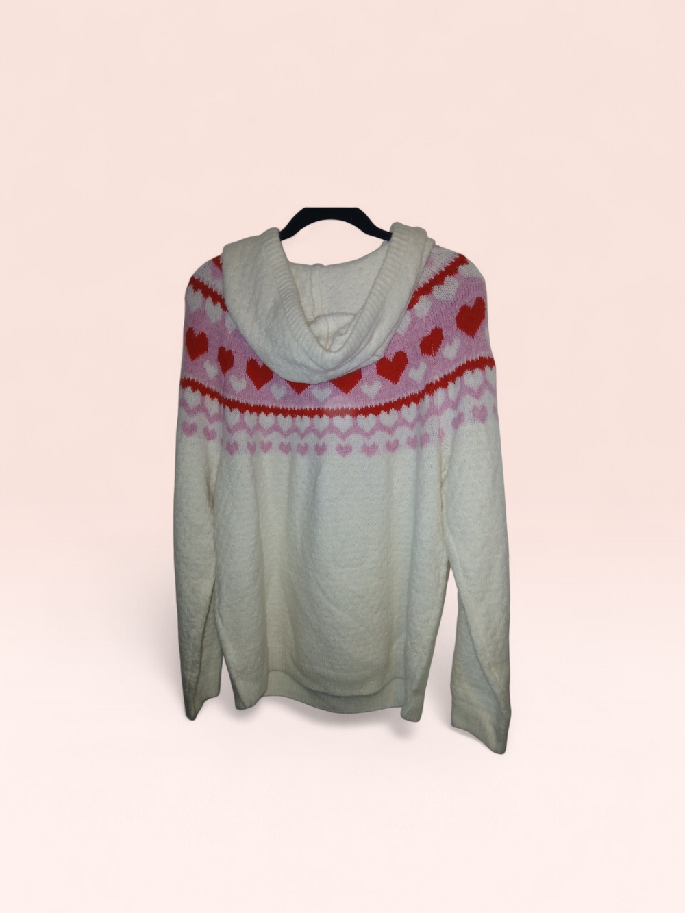NwT cupcakes & cashmere White Hooded Knit Sweater XL - Picture 2 of 4